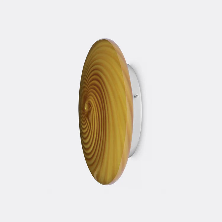 Murano Swirl ceiling or wall lamp - amber / orange