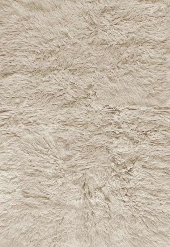 Shaggy wool rug - oatmeal / LAYERED