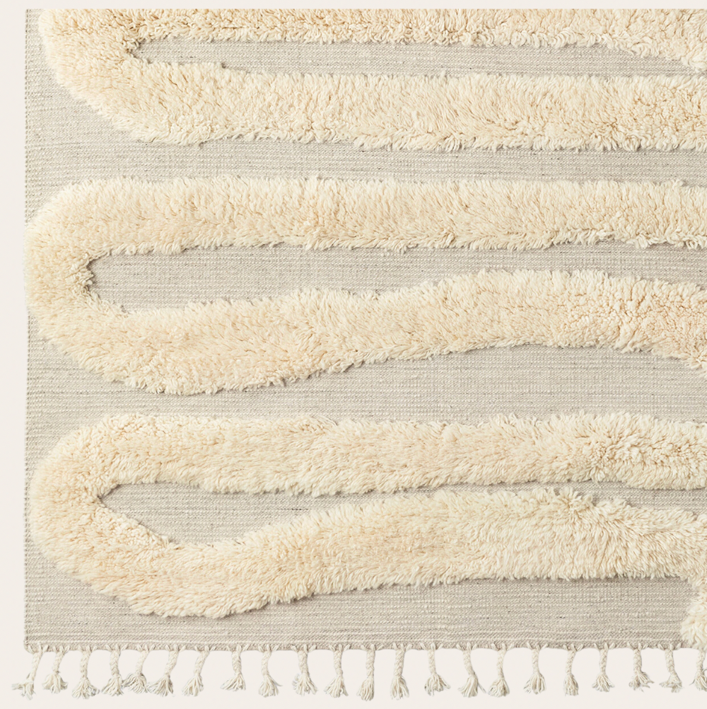 Snake Rya Off White Rug