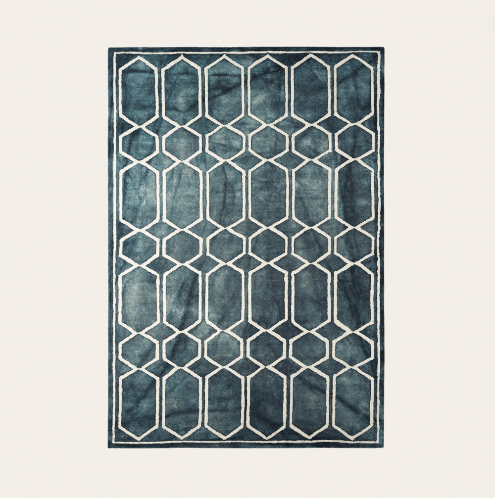 Tie Dye Graphite Ink rug