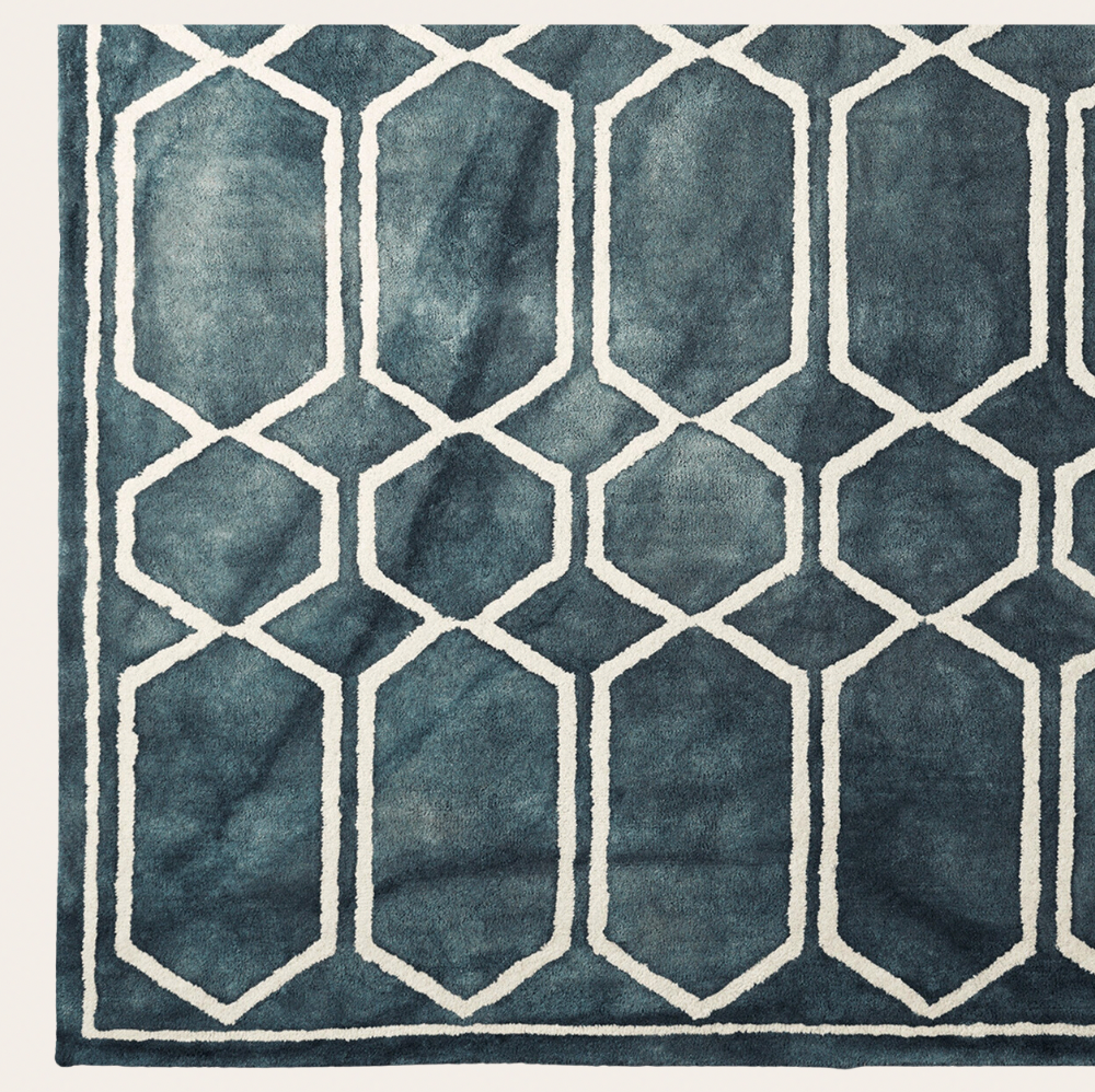 Tie Dye Graphite Ink rug