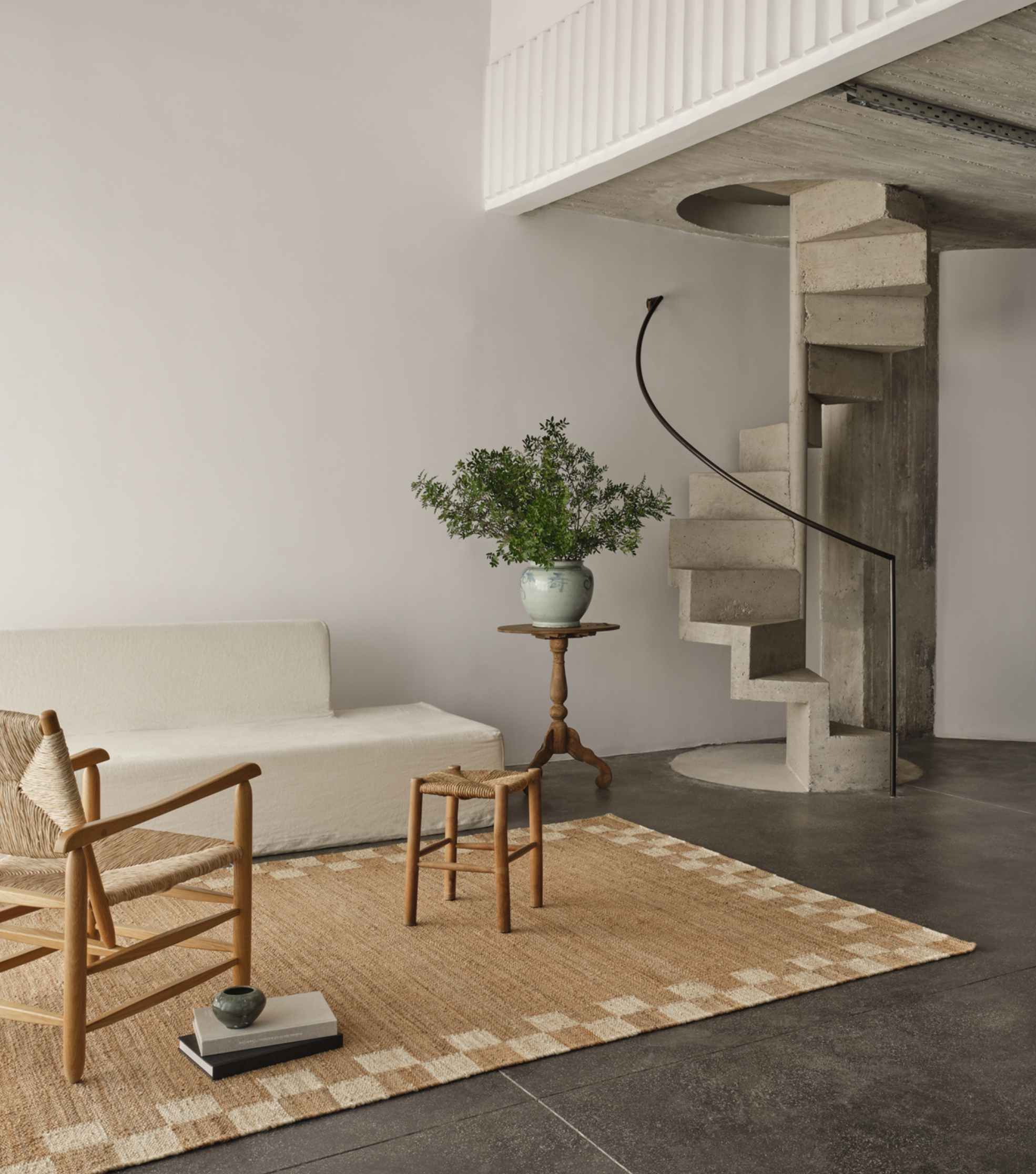 Jute Border Rug Cream