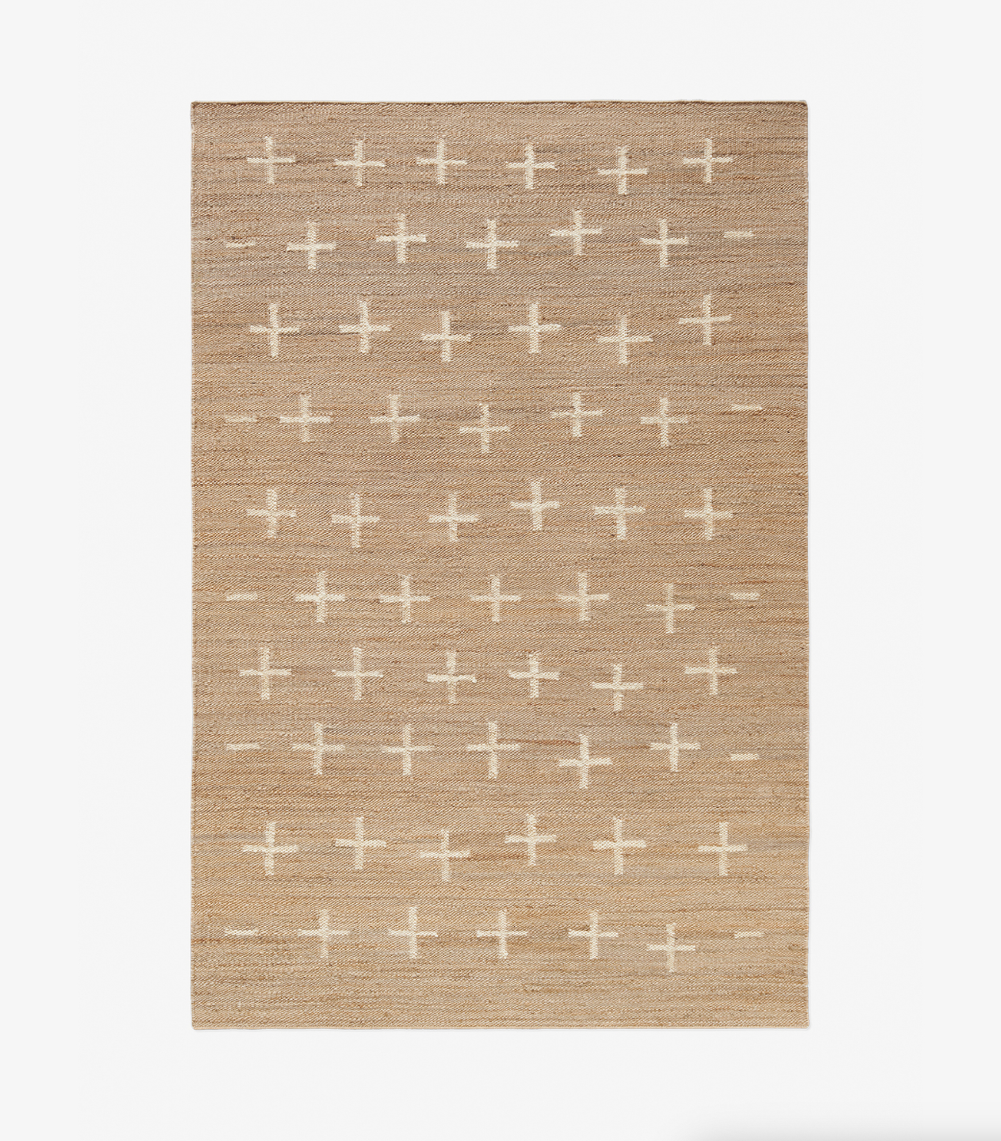 Jute Cross Rug Cream