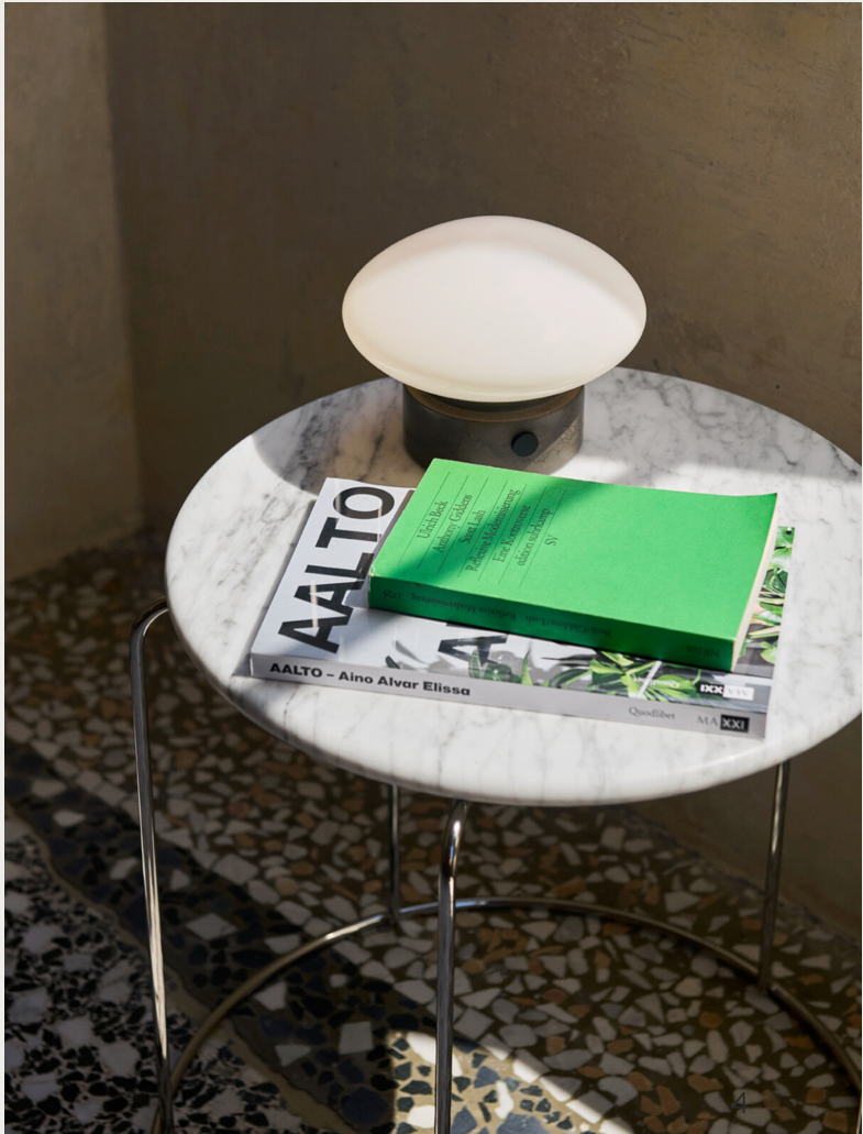 Wire Stool Marble Table Top