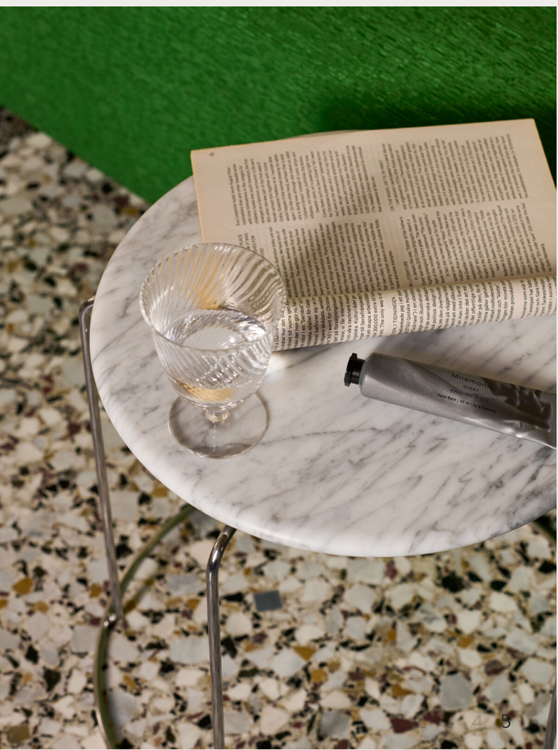 Wire Stool Marble Table Top