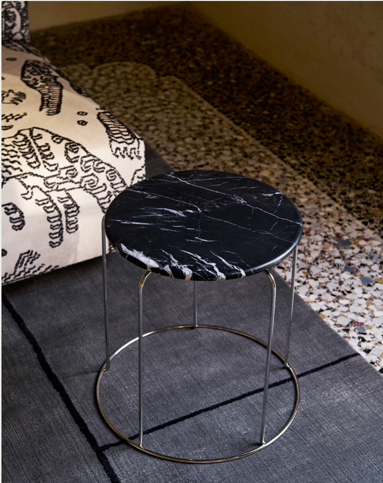 Wire Stool Marble Table Top