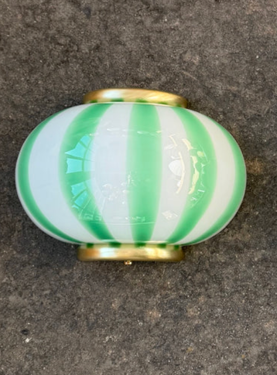 Murano Swirl wall lamp - Green stripes