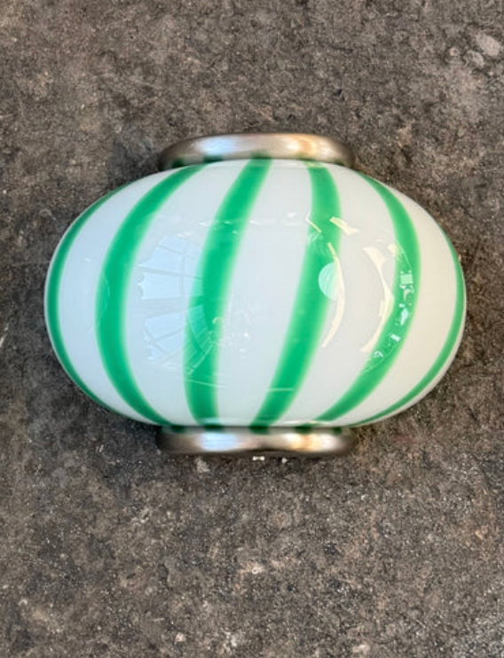 Murano Swirl wall lamp - Green stripes