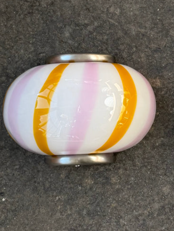 Murano Swirl wall lamp - Pink / Yellow stripes