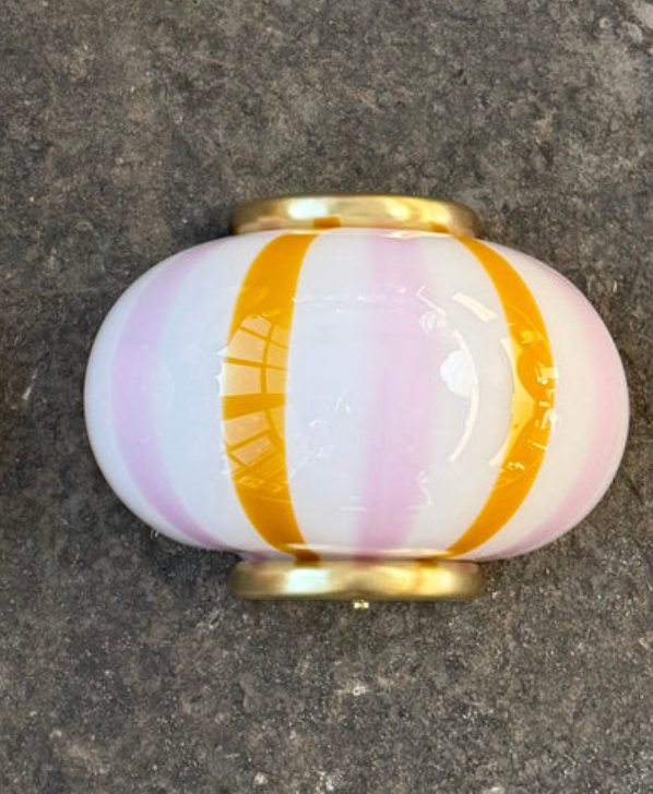 Murano Swirl wall lamp - Pink / Yellow stripes