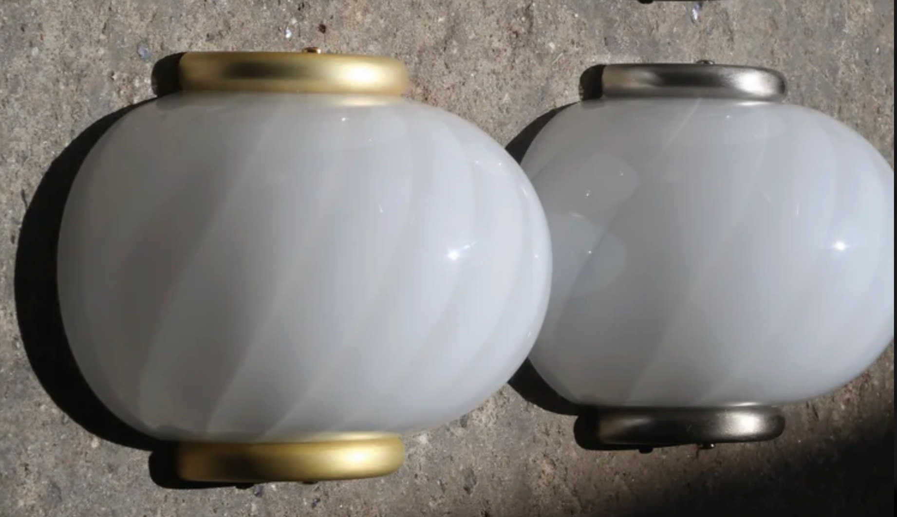 Murano Swirl wall lamp - White