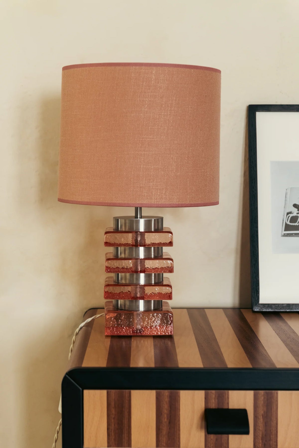 Marta amber glass table lamp