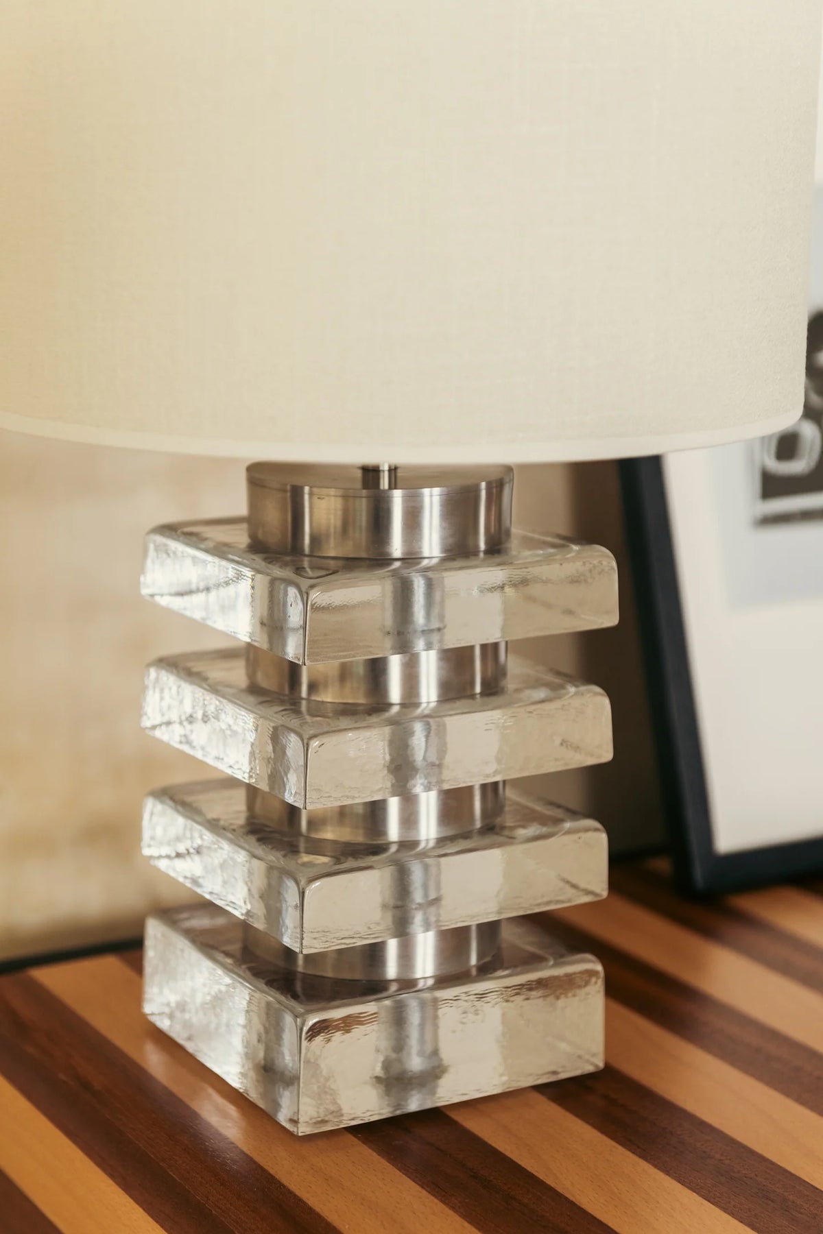 Marta amber glass table lamp