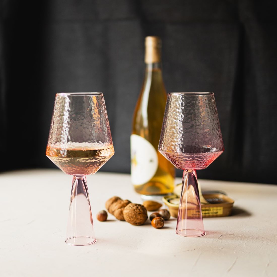 Pair of Claude Wine Glasses Pink