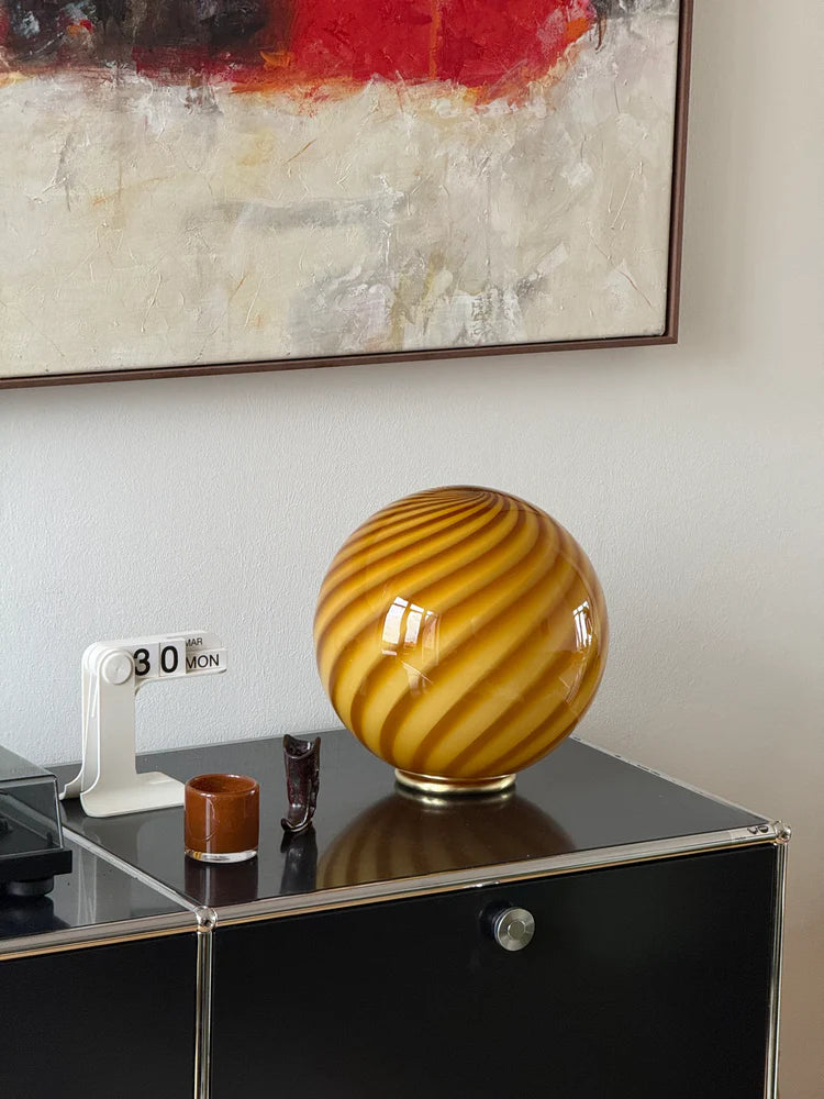 Murano Swirl tablelamp - amber / orange