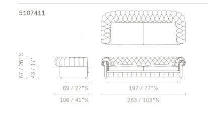 Chester One Sofa 4 seater - Poltrana Frau