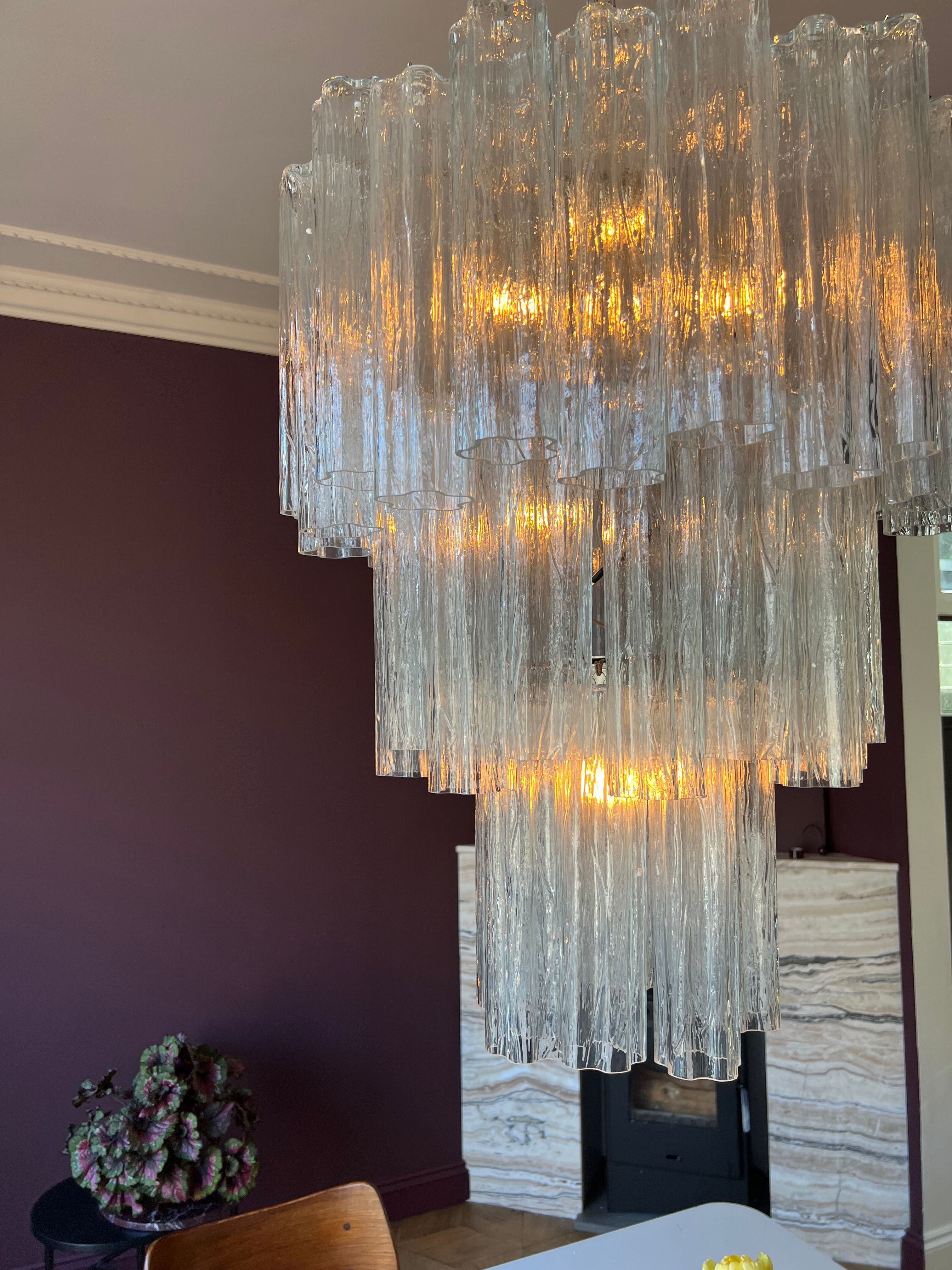 Murano Chandelier Frosted Tube