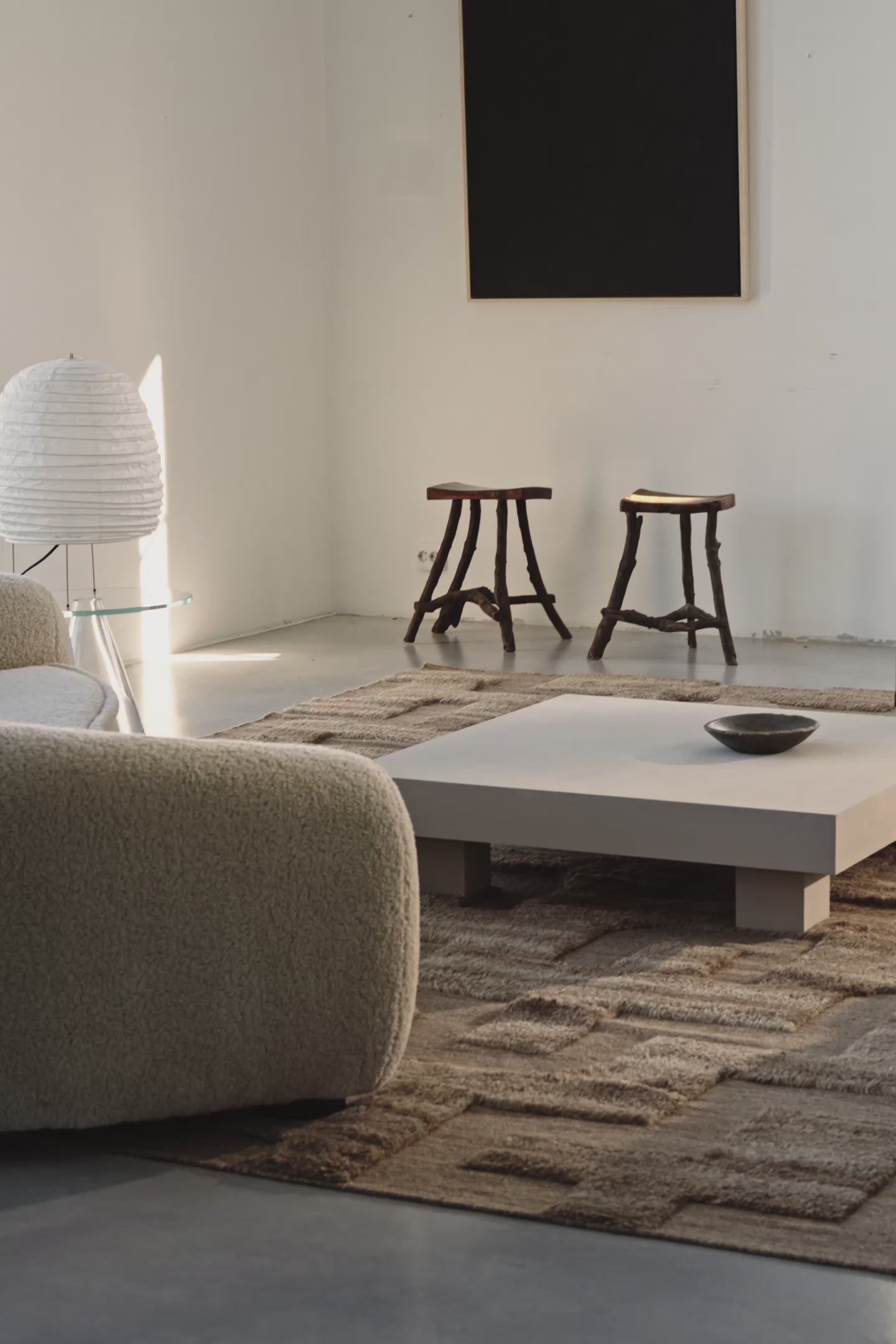 Load video: Boho Brown Mix Rug