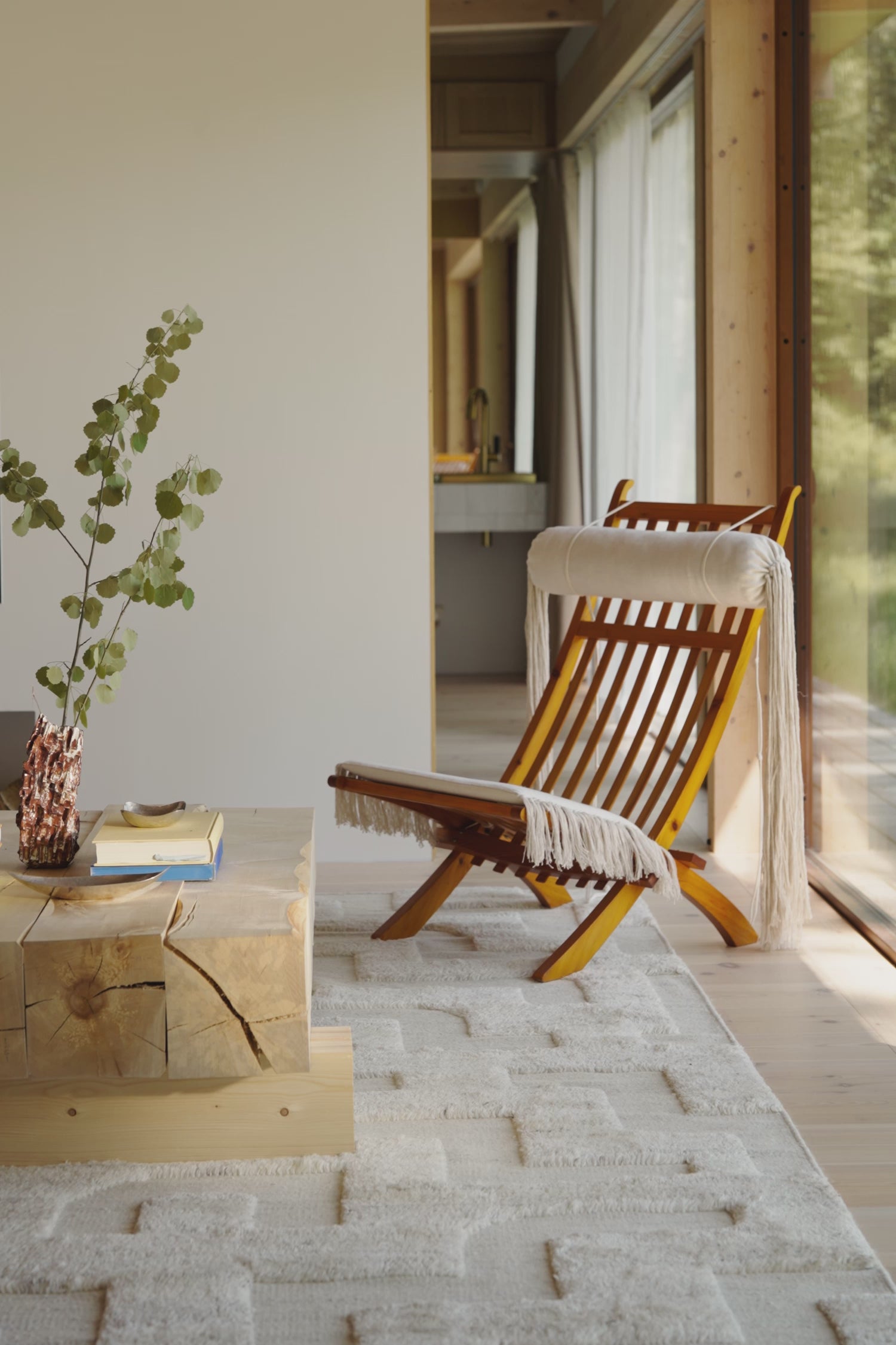Load video: Boho Cream Mix Rug