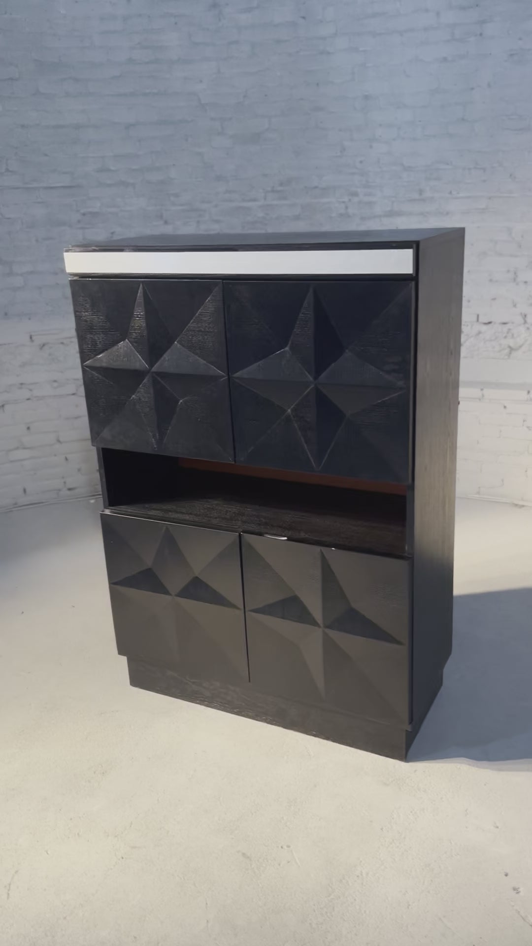 Load video: Brutalist Bar Cabinet De Coene
