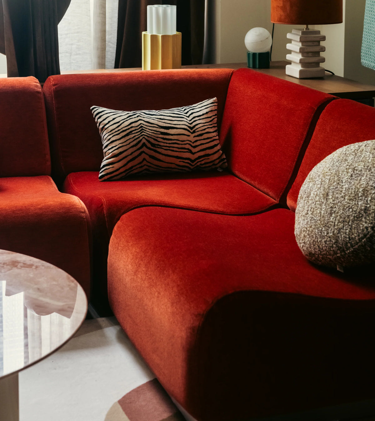 Rotondo Sofa Vermillion