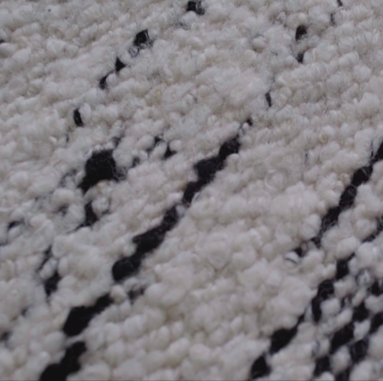 Load video: Bouclé Rug Black/White