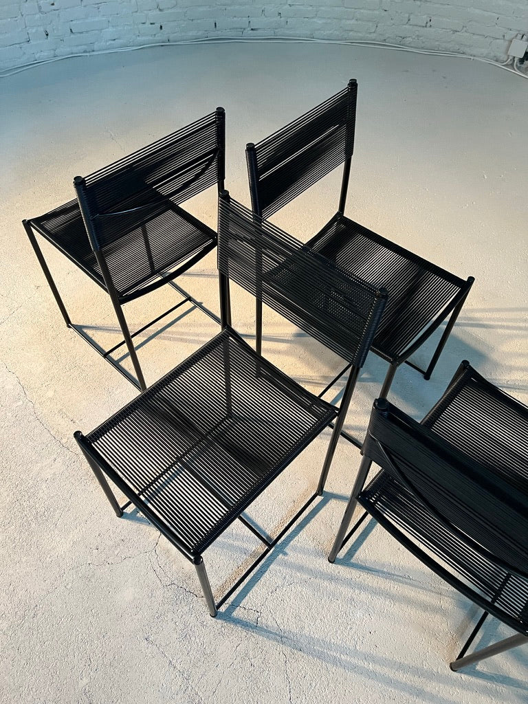 Set of 4 Spaghetti Chairs - Black