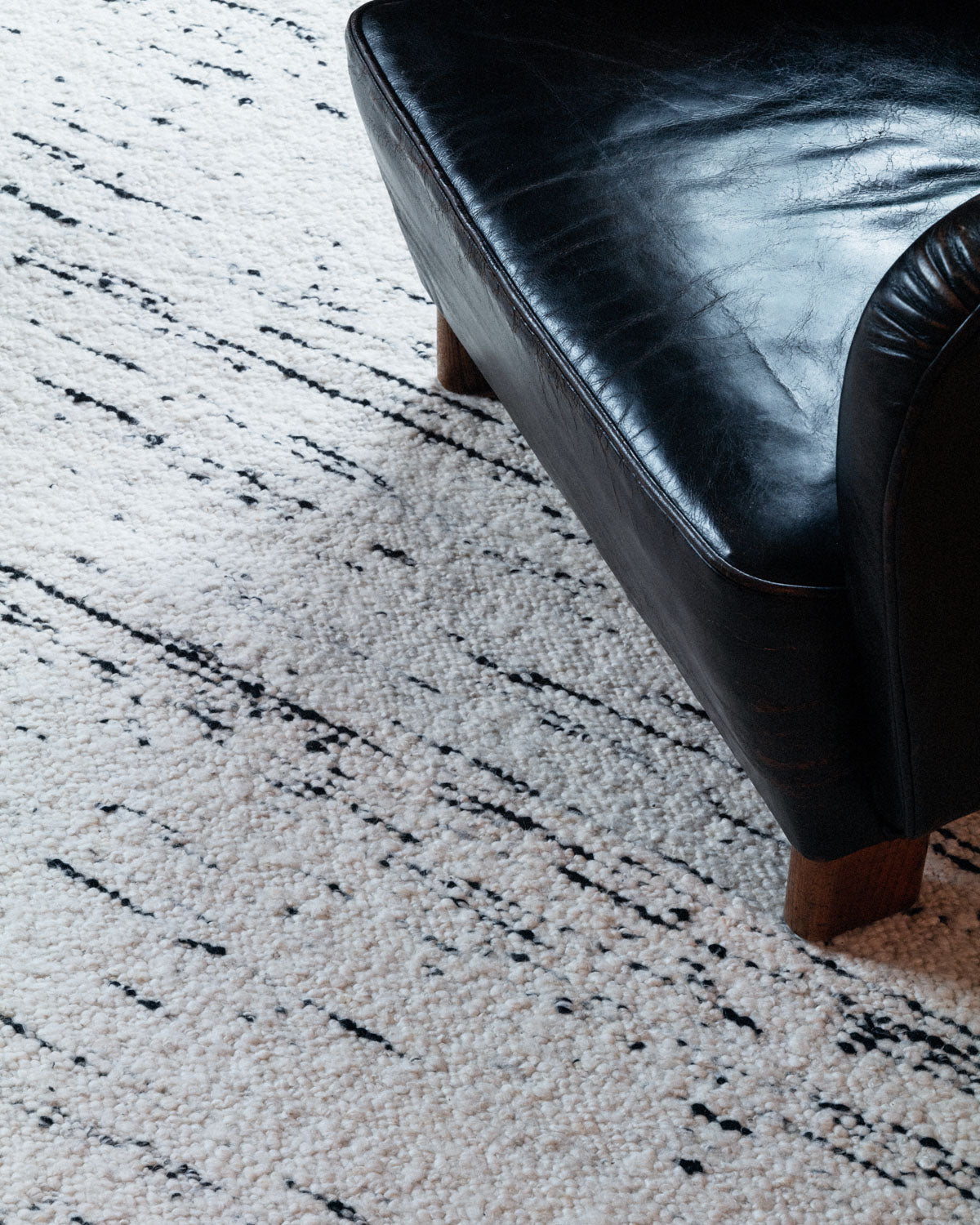 Bouclé Rug Black/White