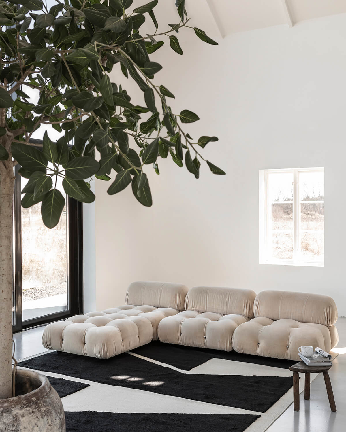 Untitled 1 Rug Dusty White / Black