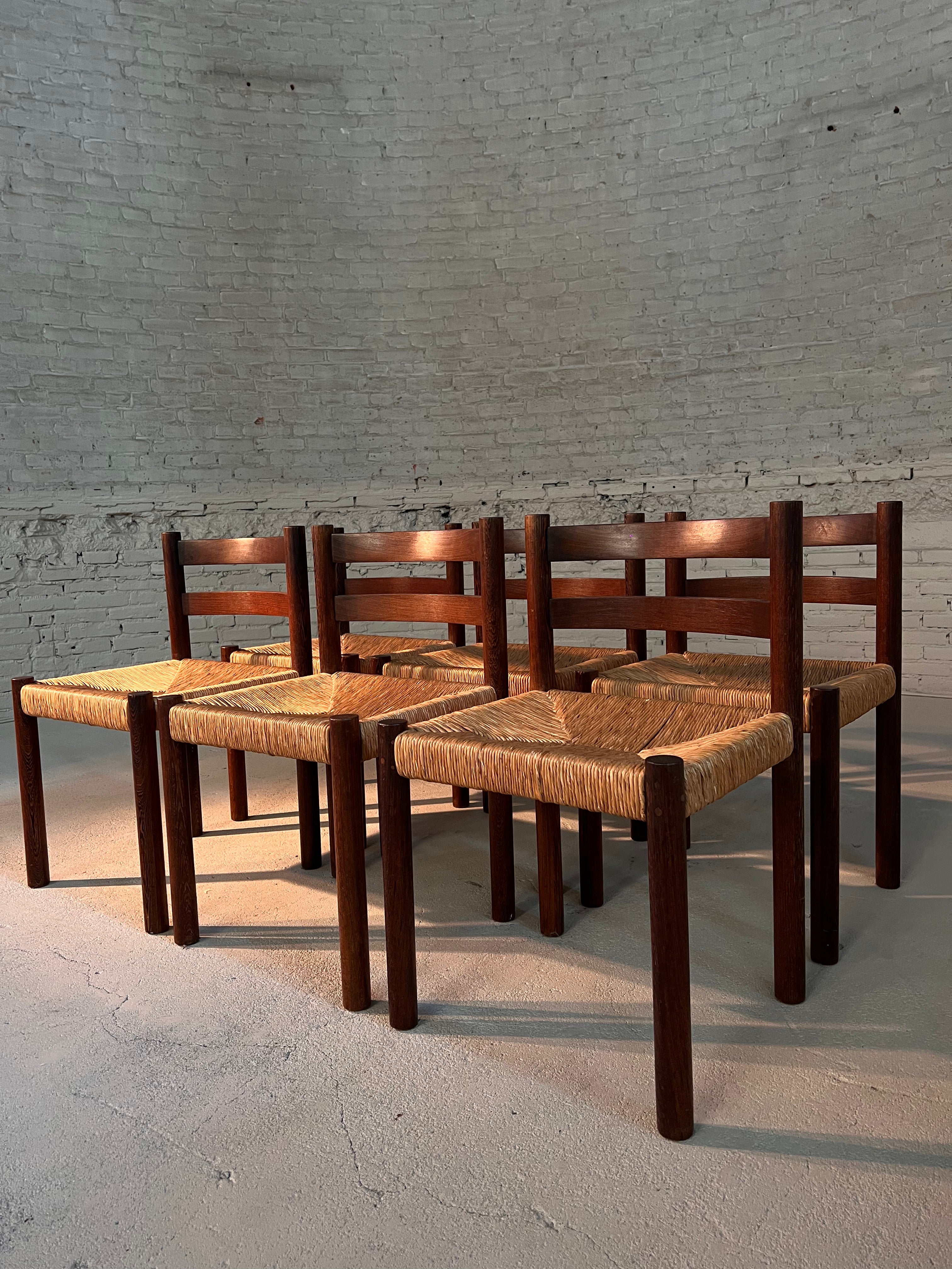 Wengé Rush Chairs set of 6