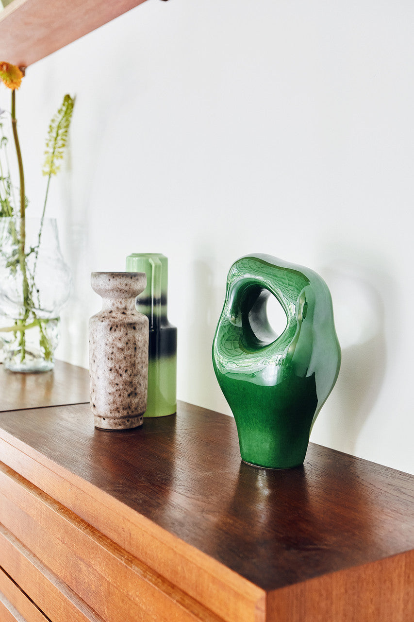 Ceramic Sculpture Glossy Green
