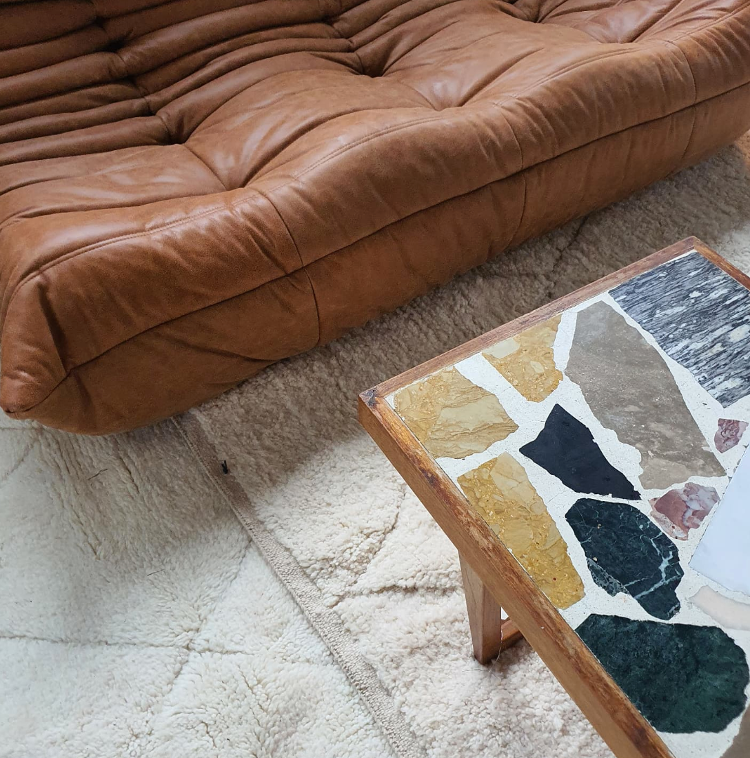 Togo 3-seater by Michel Ducaroy for Ligne Roset Cognac